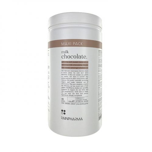 vooraanzicht van de milk chocolate XL verpakking van Rainpharma